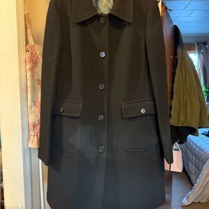 J.Crew Black Wool Blend Coat Size 14 Classic Tailored Jacket